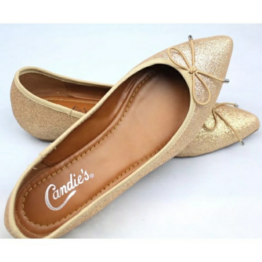 Rose Gold Glitter Candies Flats